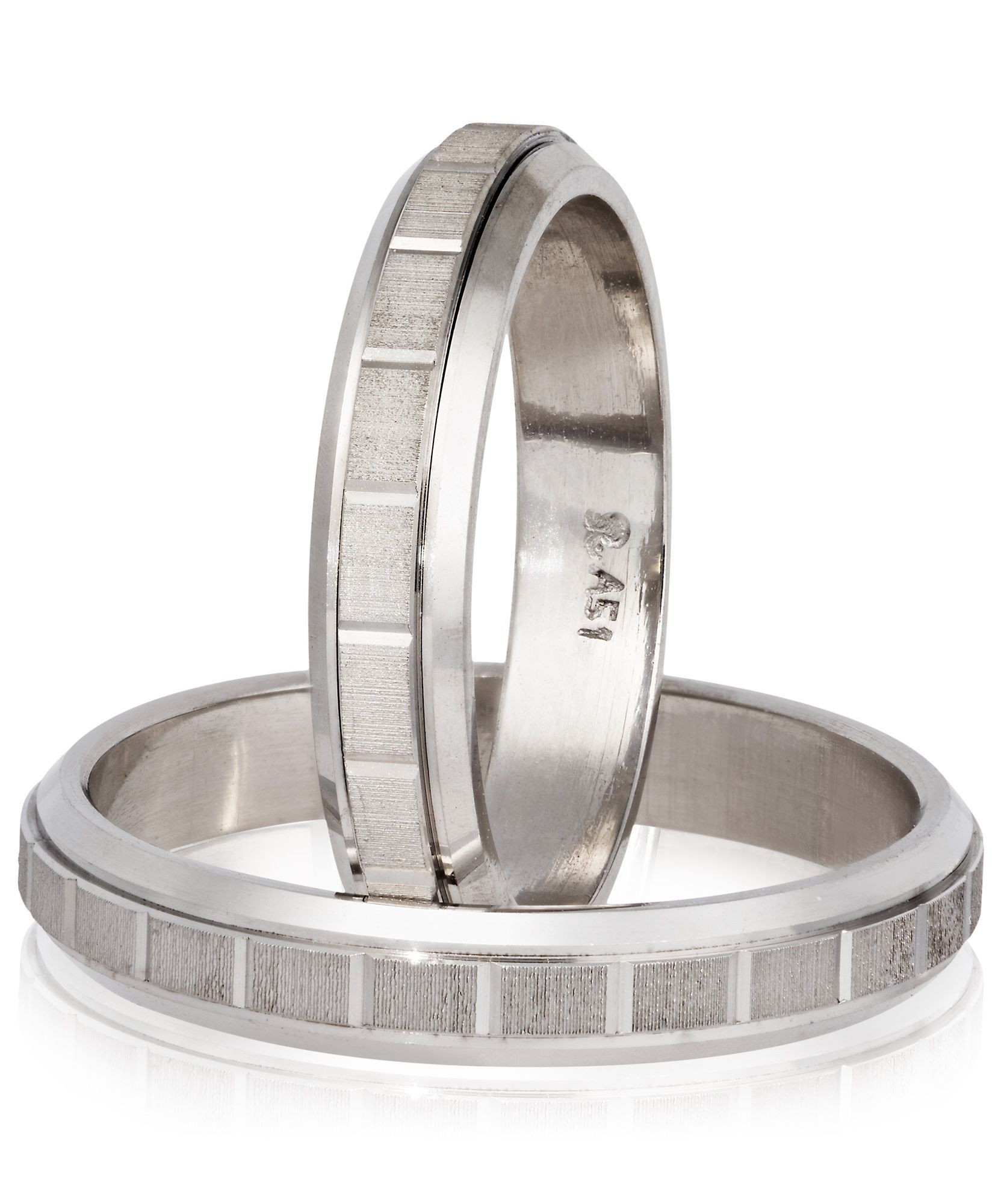 White gold  wedding rings 4mm (code S60)